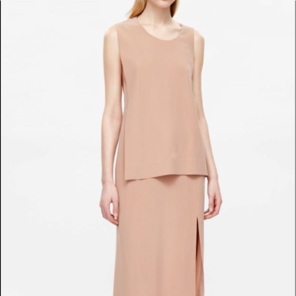 COS Long Layered Silk Dress